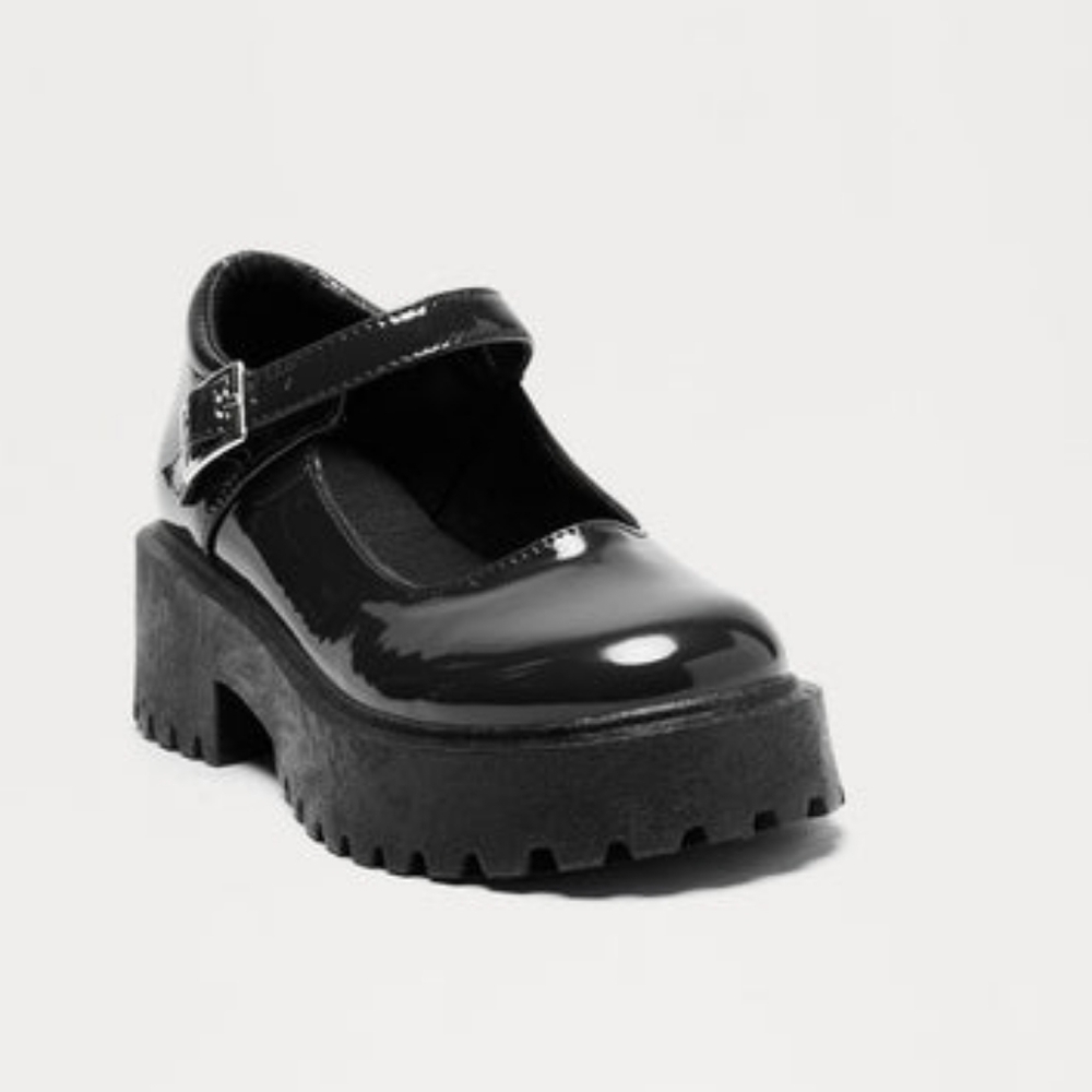 Fashion Nova Black Patent Mary Jane Platform Shoes⚫